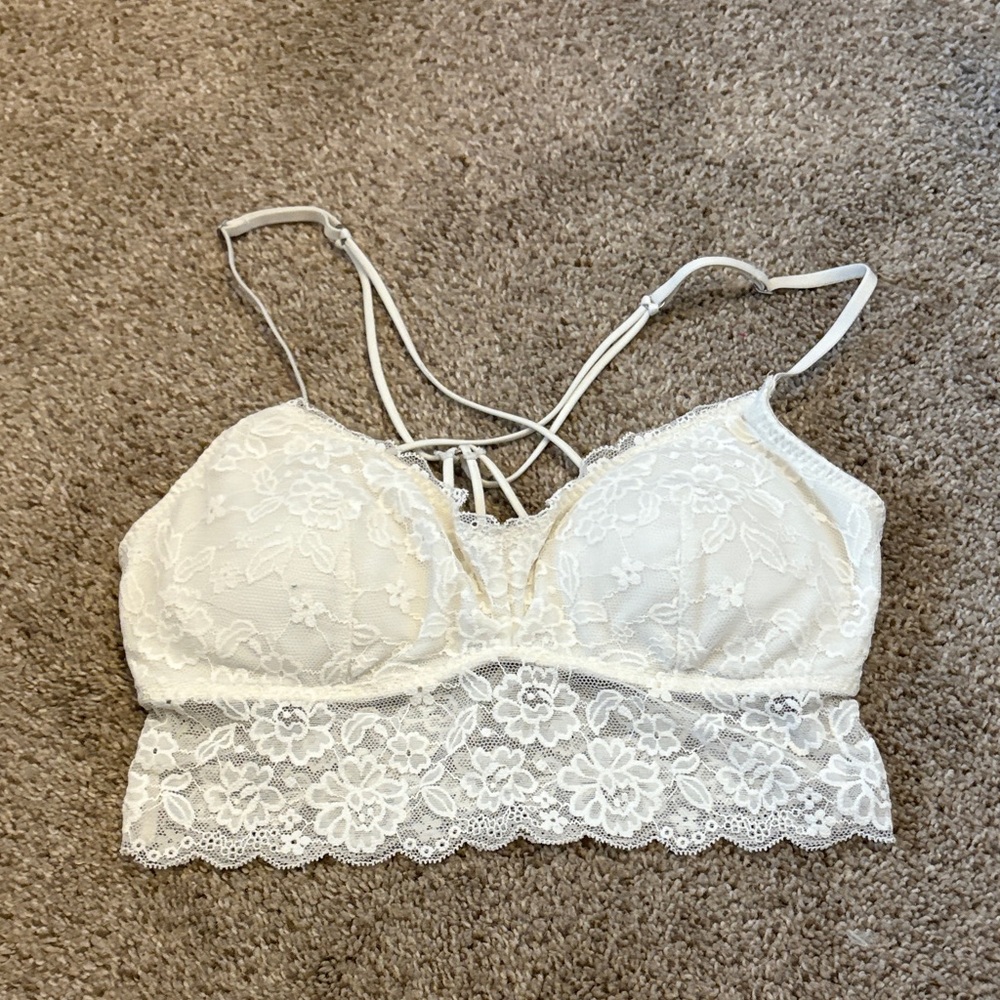 Hollister Lace Bralette in White